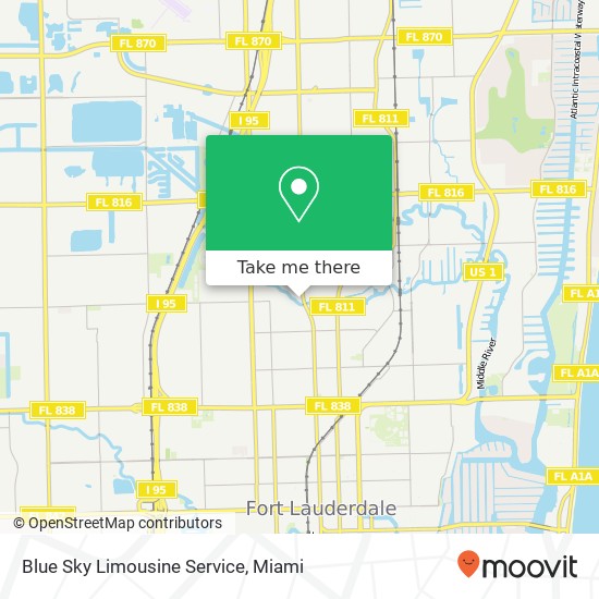 Mapa de Blue Sky Limousine Service