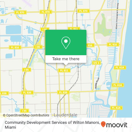 Community Development Services of Wilton Manors map