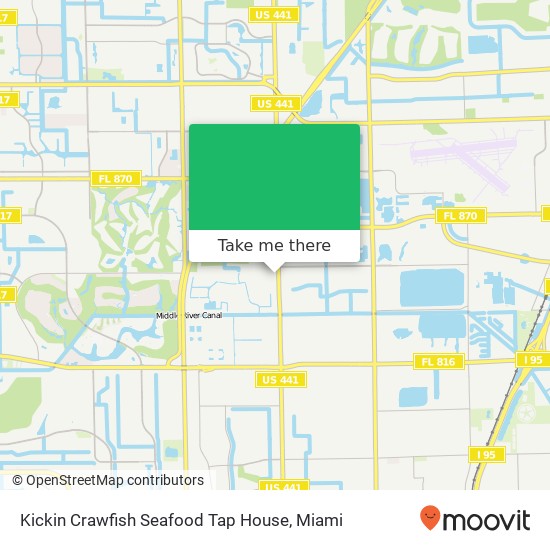Mapa de Kickin Crawfish Seafood Tap House