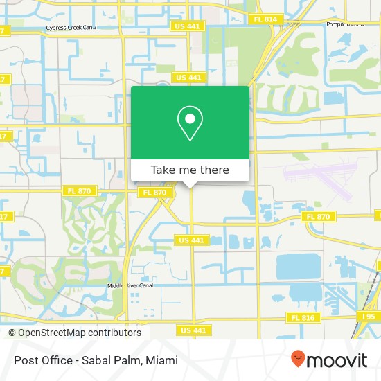Post Office - Sabal Palm map