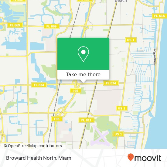 Broward Health North map