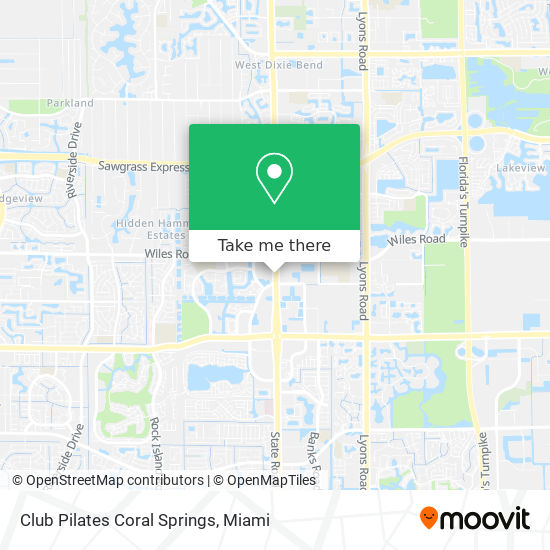 Club Pilates Coral Springs map