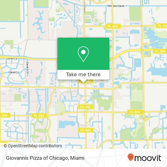 Giovannis Pizza of Chicago map