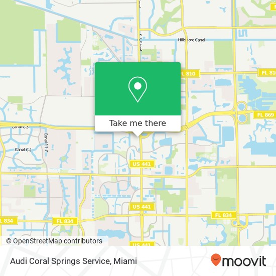 Audi Coral Springs Service map