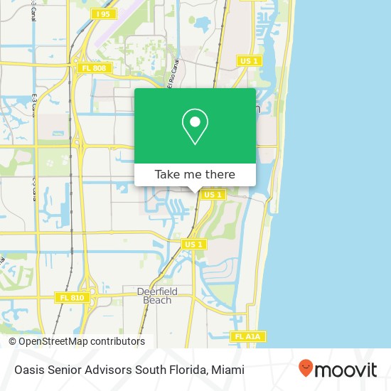 Mapa de Oasis Senior Advisors South Florida