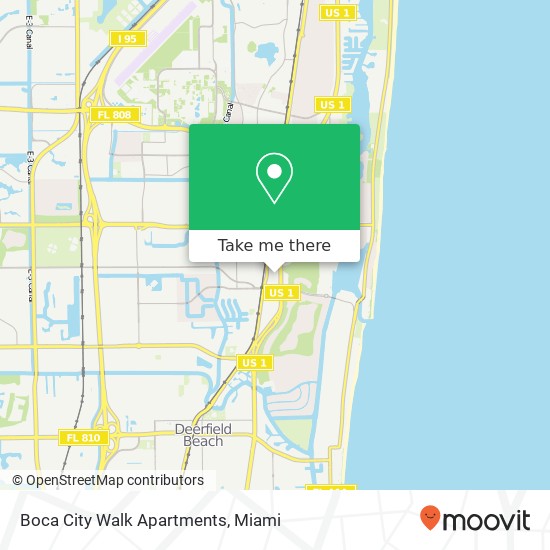 Mapa de Boca City Walk Apartments