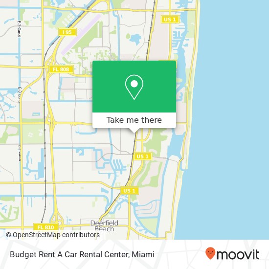 Budget Rent A Car Rental Center map