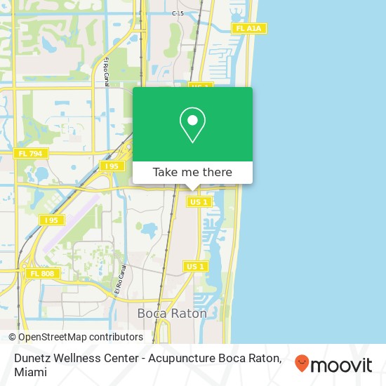 Mapa de Dunetz Wellness Center - Acupuncture Boca Raton