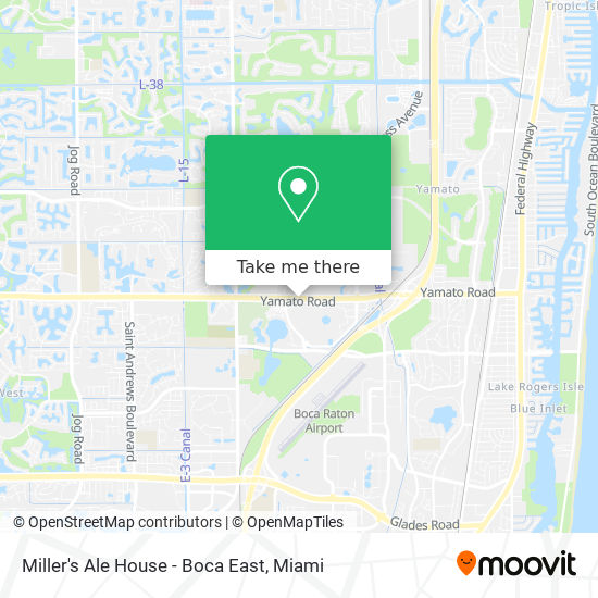 Miller's Ale House - Boca East map