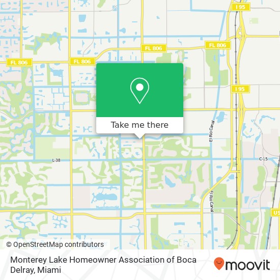 Mapa de Monterey Lake Homeowner Association of Boca Delray