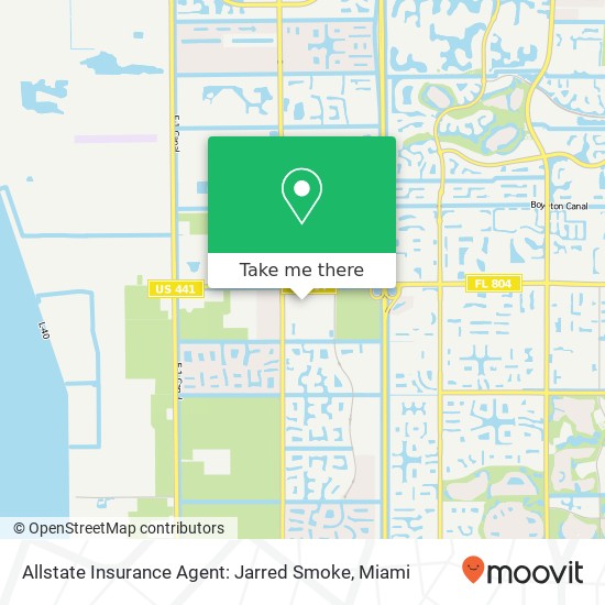 Allstate Insurance Agent: Jarred Smoke map