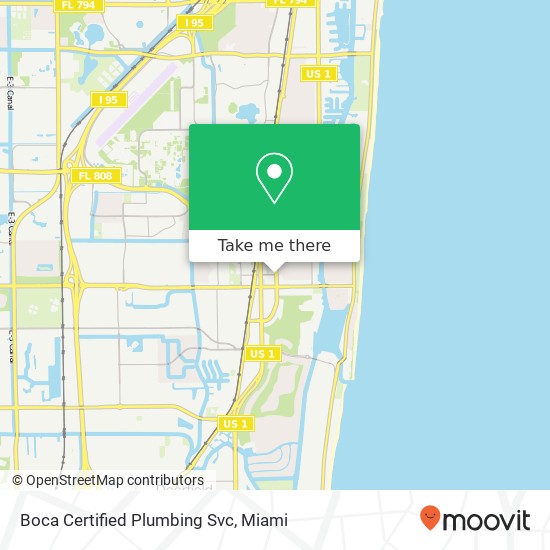 Boca Certified Plumbing Svc map