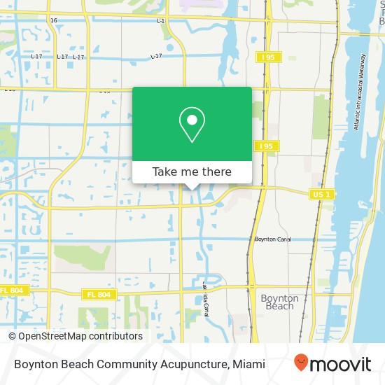 Mapa de Boynton Beach Community Acupuncture