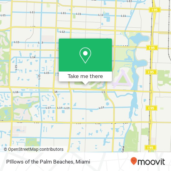 PIllows of the Palm Beaches map