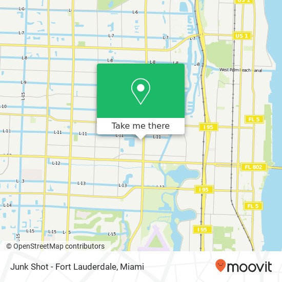 Junk Shot - Fort Lauderdale map