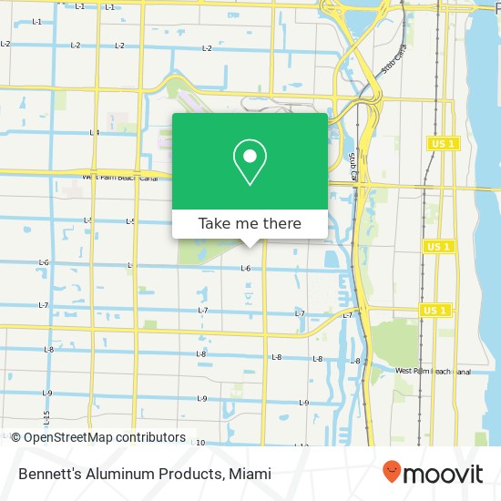 Bennett's Aluminum Products map