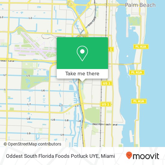 Oddest South Florida Foods Potluck UYE map