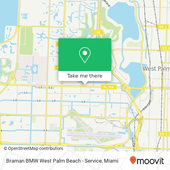 Mapa de Braman BMW West Palm Beach - Service