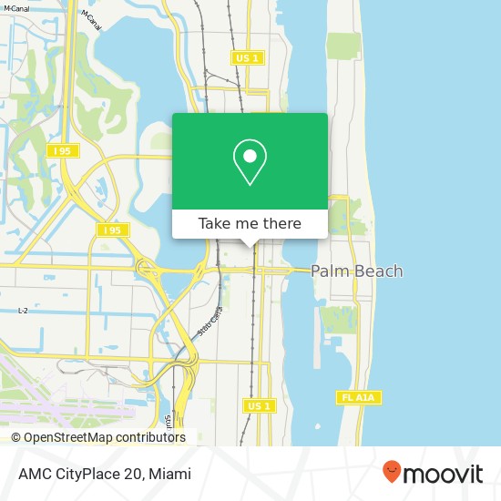 AMC CityPlace 20 map