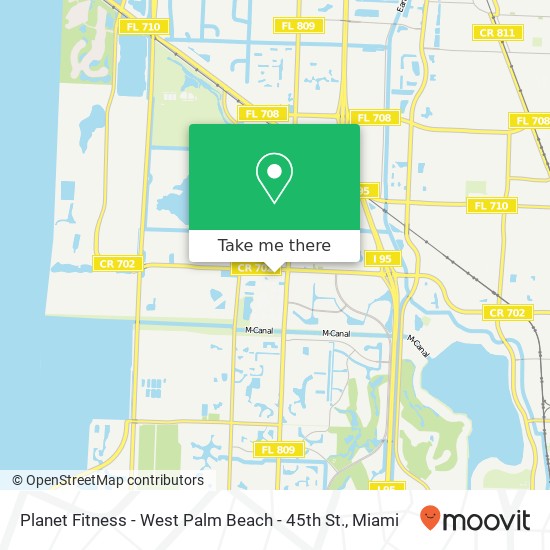 Planet Fitness - West Palm Beach - 45th St. map