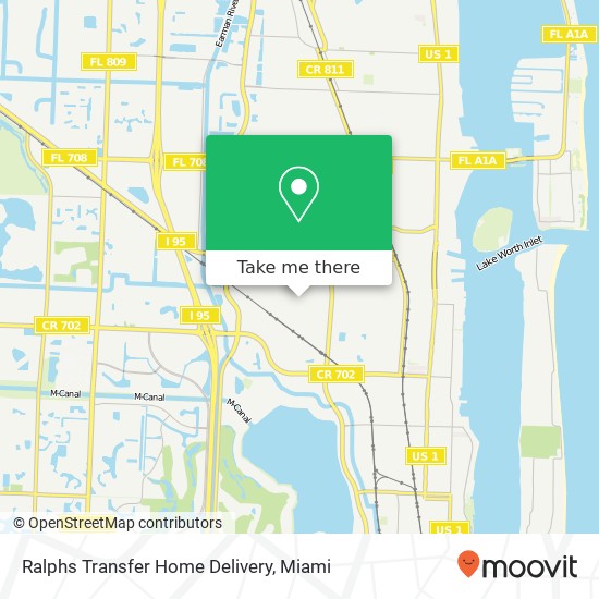 Mapa de Ralphs Transfer Home Delivery