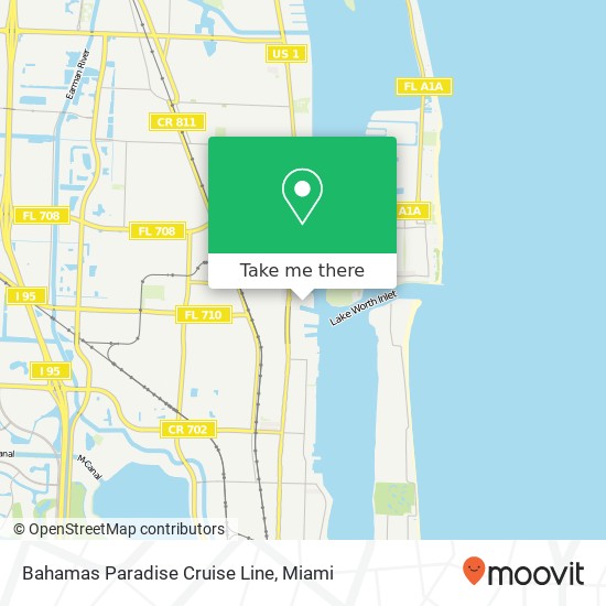 Bahamas Paradise Cruise Line map