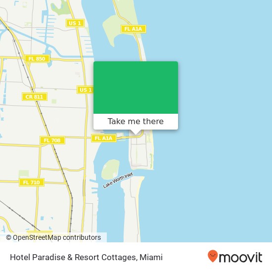 Mapa de Hotel Paradise & Resort Cottages