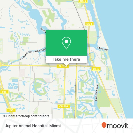 Jupiter Animal Hospital map
