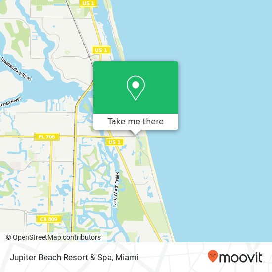 Mapa de Jupiter Beach Resort & Spa