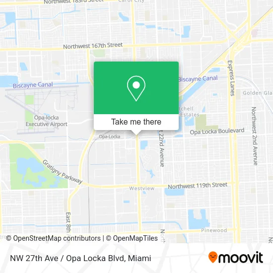 Mapa de NW 27th Ave / Opa Locka Blvd