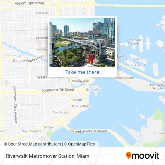 Riverwalk Metromover Station map