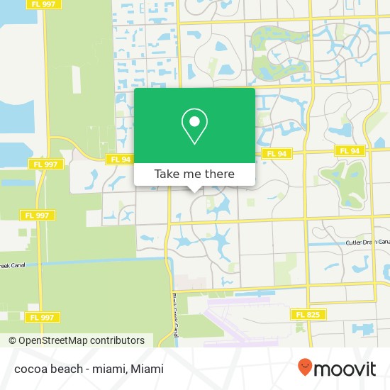 cocoa beach - miami map