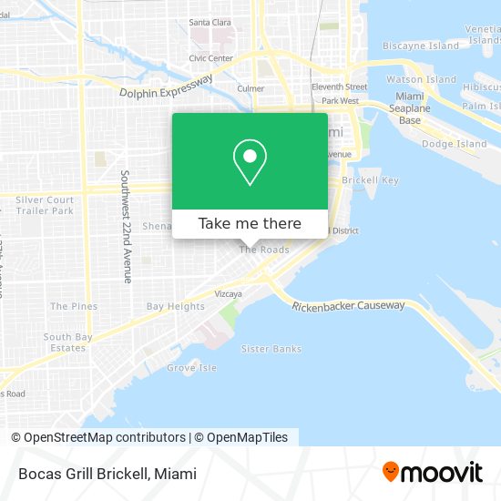 Bocas Grill Brickell map