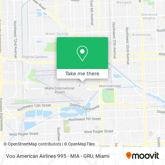 Voo American Airlines 995 - MIA - GRU map