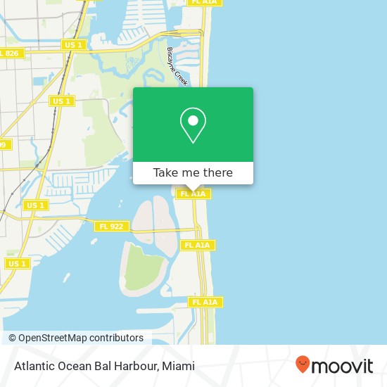 Mapa de Atlantic Ocean Bal Harbour