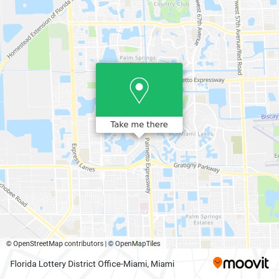 Mapa de Florida Lottery District Office-Miami