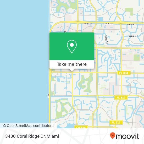 Mapa de 3400 Coral Ridge Dr