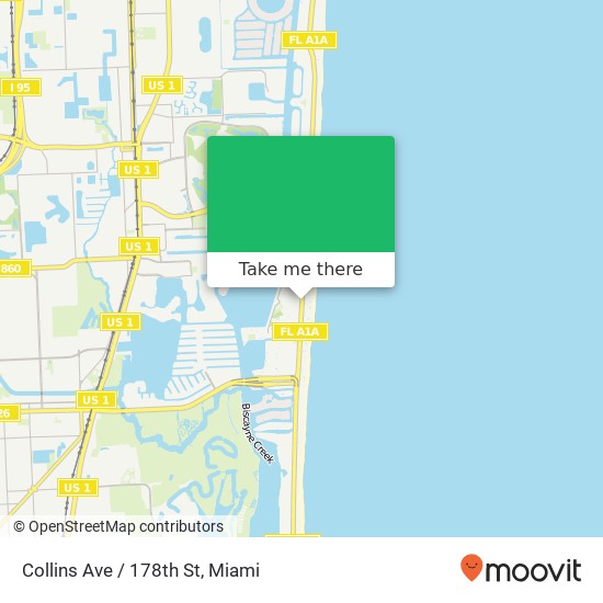 Collins Ave / 178th St map