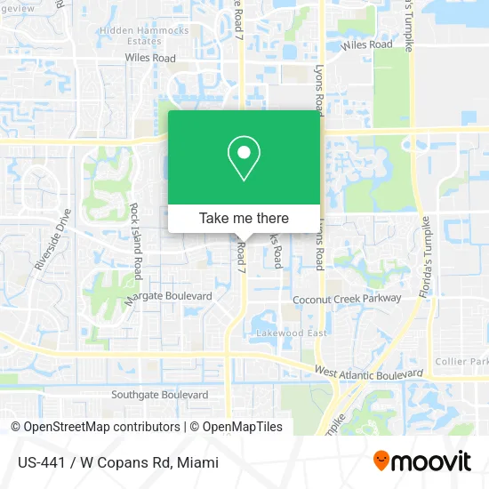 Mapa de US-441 / W Copans Rd