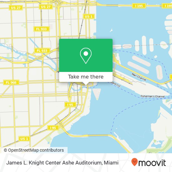 James L. Knight Center Ashe Auditorium map