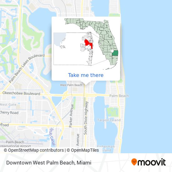 Downtown West Palm Beach map