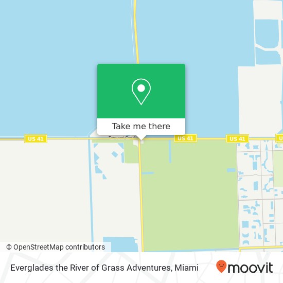 Mapa de Everglades the River of Grass Adventures