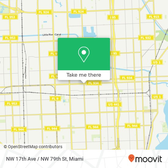 Mapa de NW 17th Ave / NW 79th St