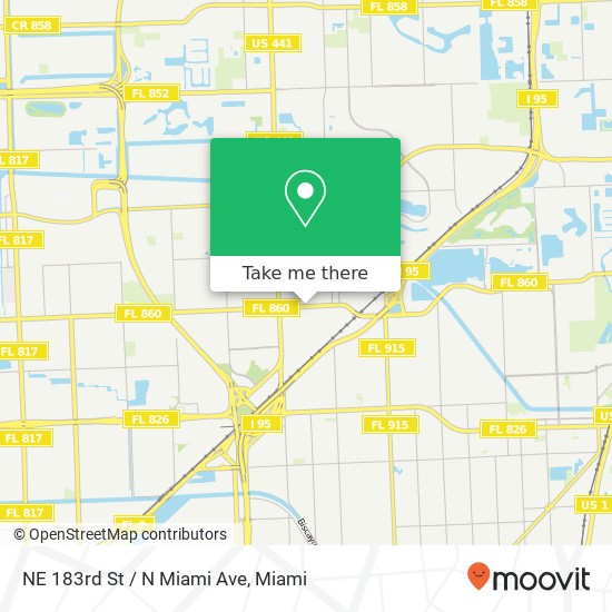 Mapa de NE 183rd St / N Miami Ave