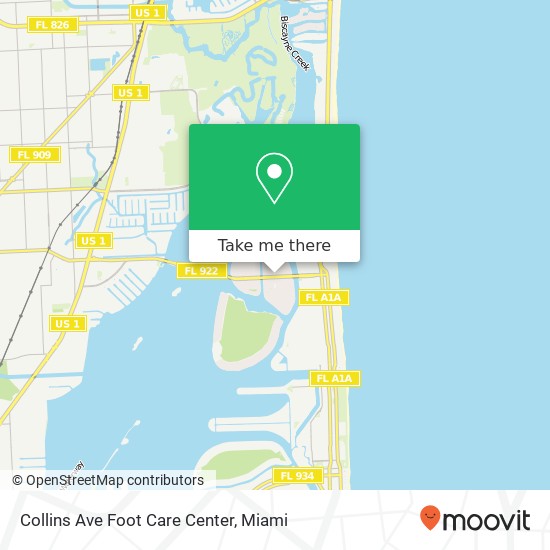 Collins Ave Foot Care Center map