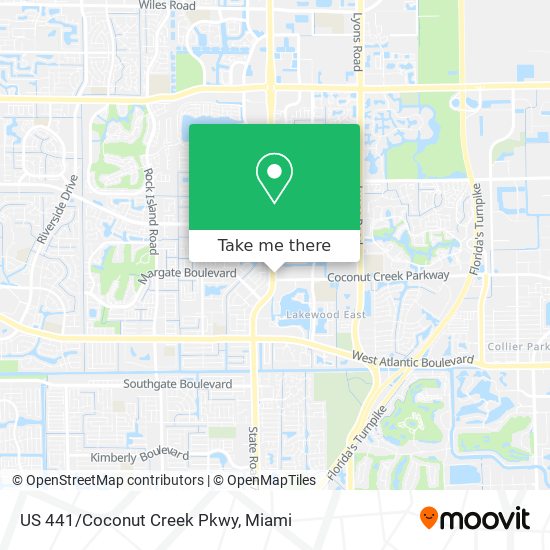 US 441/Coconut Creek Pkwy map