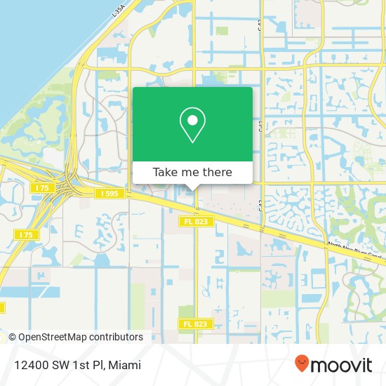 12400 SW 1st Pl map