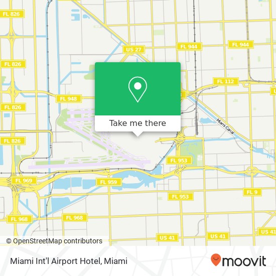 Mapa de Miami Int'l Airport Hotel