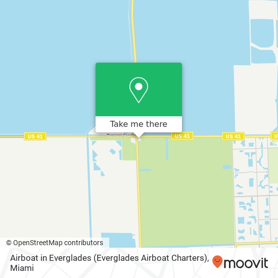 Airboat in Everglades (Everglades Airboat Charters) map
