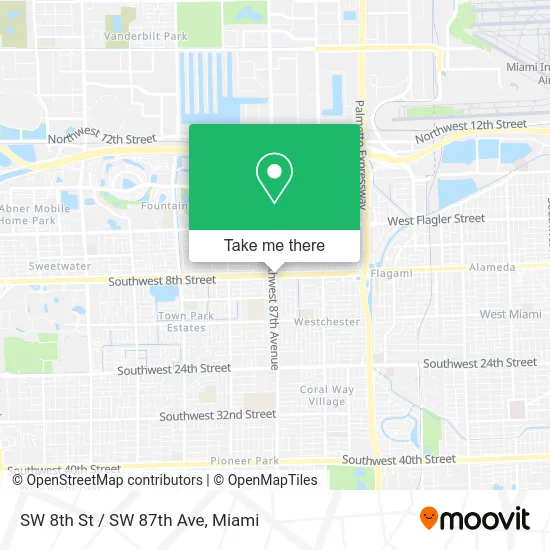 SW 8th St / SW 87th Ave map